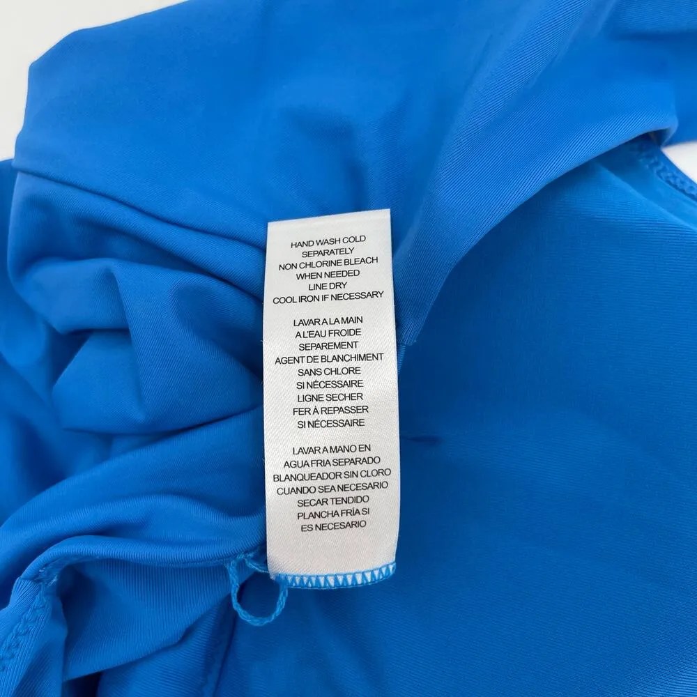 TOMMY BAHAMA Swimsuit Size 8 Palm Modern Square Neck One Piece Blue Swim NWT - Image 16