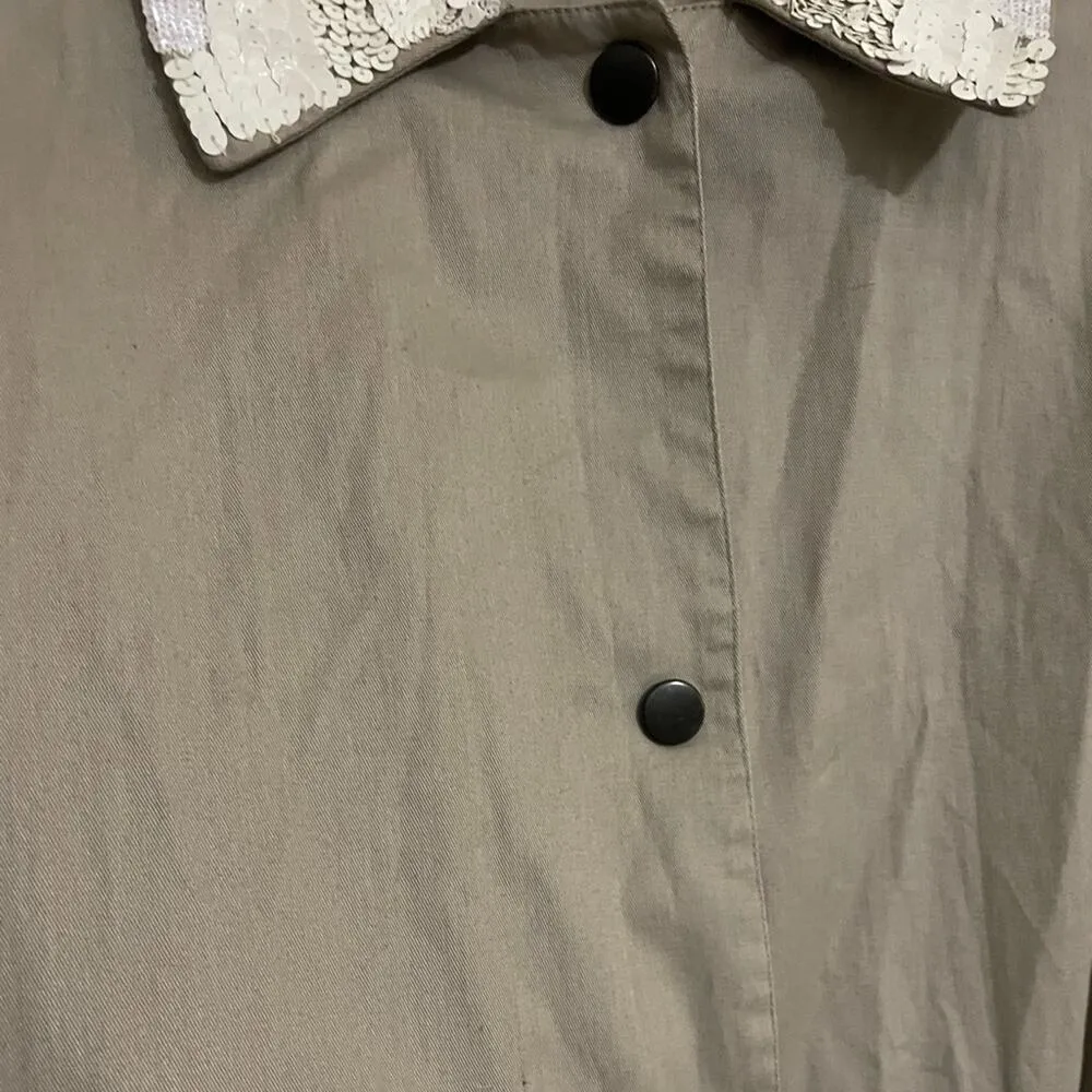 Dries Van Noten trench coat with sequin embellishment - Image 7