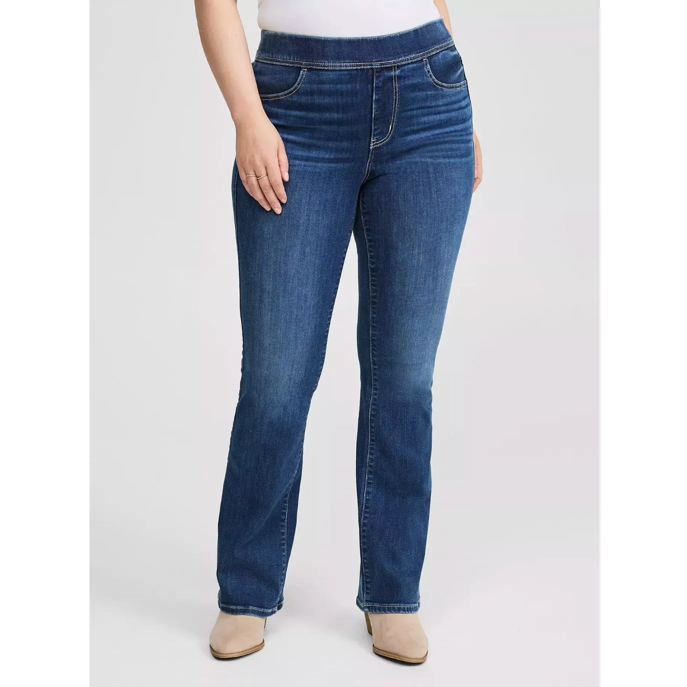 Torrid Lean Jean High-Rise Slim Boot Jean Pull on Super Soft Short Size 3 NWT - Image 2