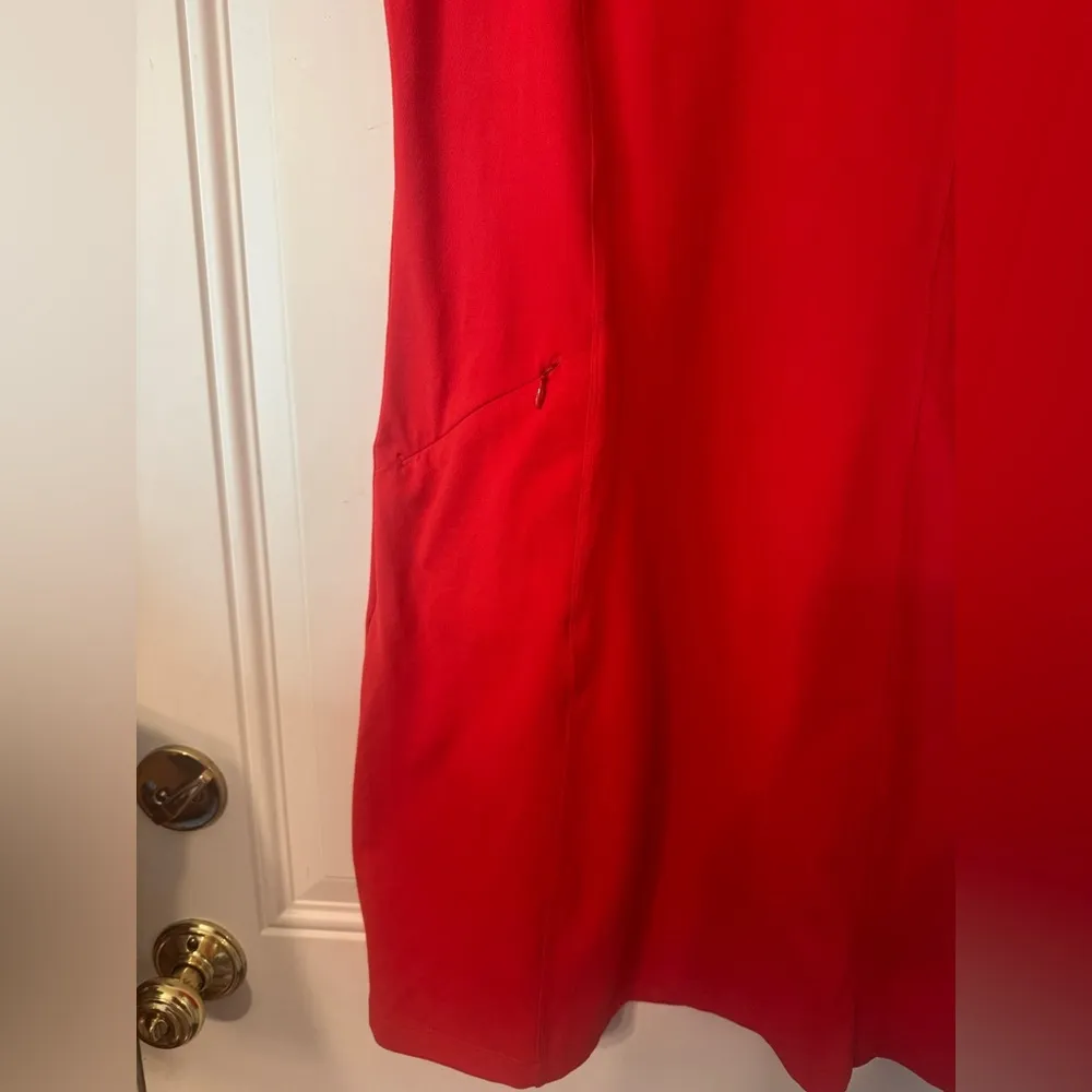 Women's Toad & Co Red Aquaculture Tank Dress With Pockets Active Tennis Small - Image 3