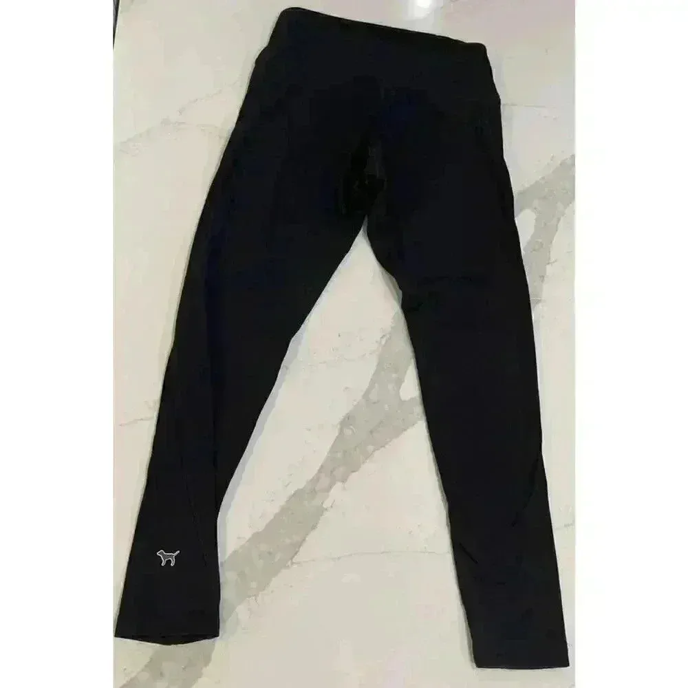 PINK Victoria’s Secret Cozy Lace Up Leggings Women’s Size Large Black - Image 6