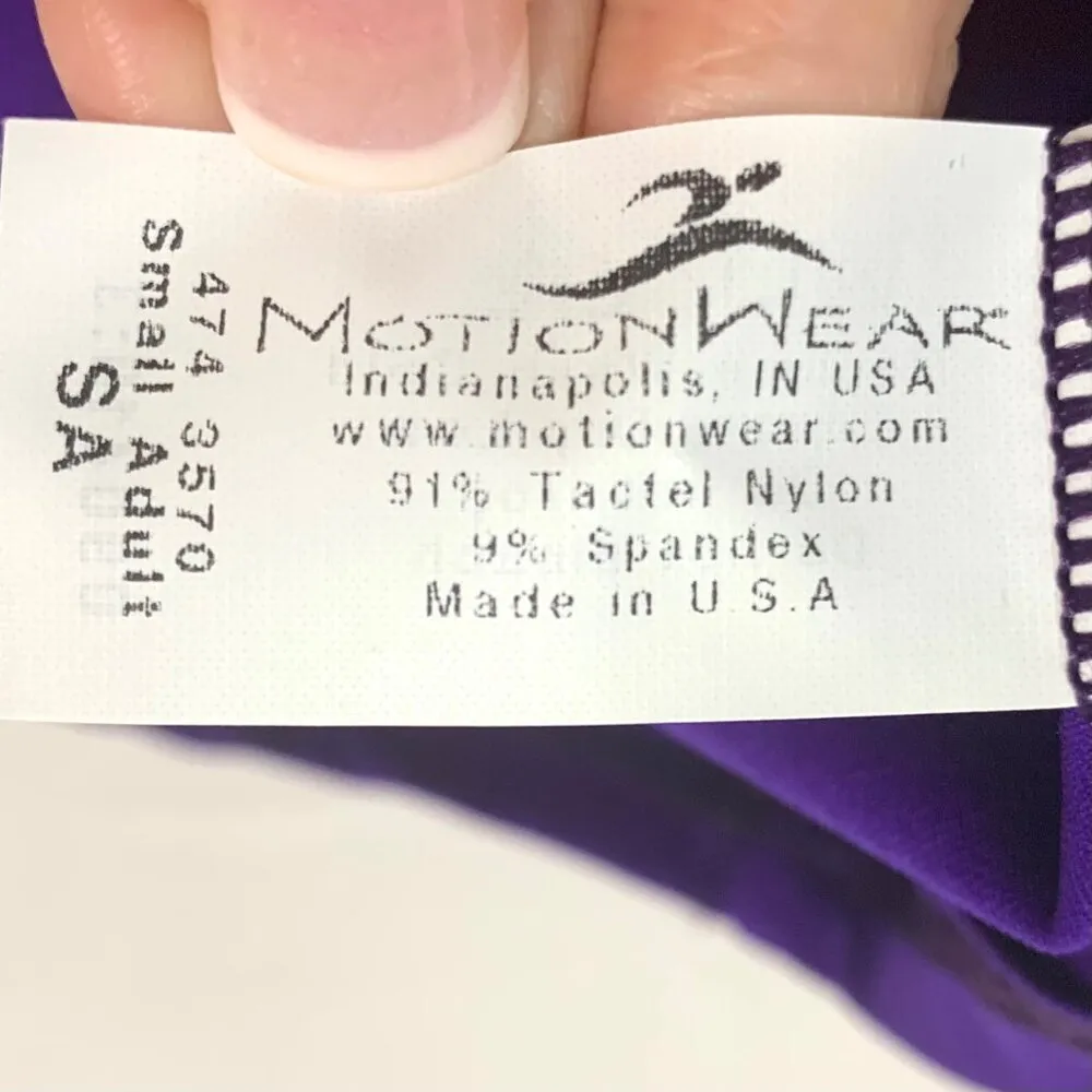 Motionwear Asymmetrical Dance Performance Wear Top Small Adult Purple Punk - Image 9