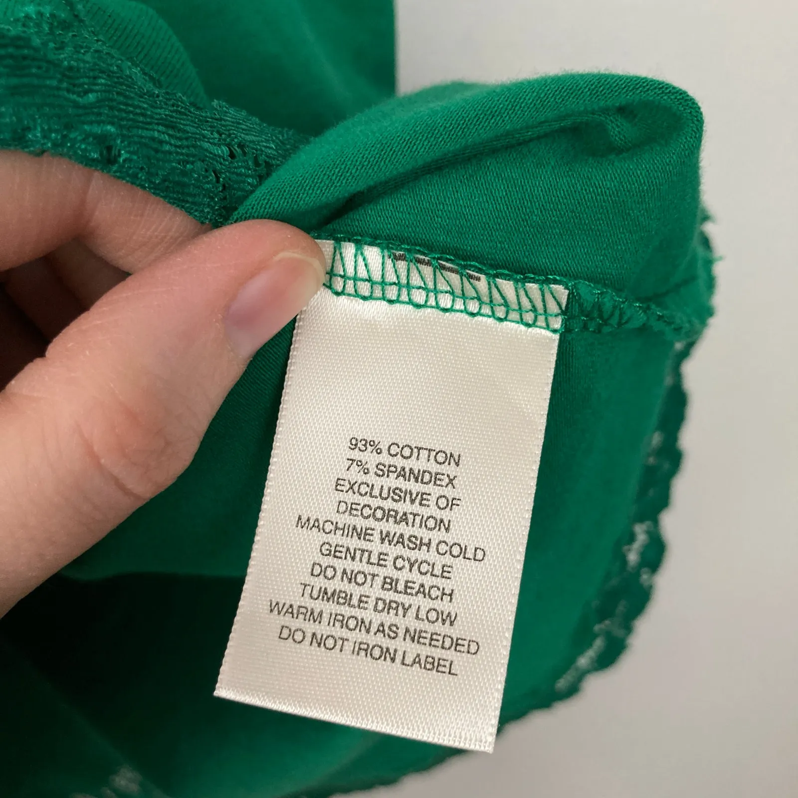 Y2K St Johns Bay Womens Green Lace Trim Cami Size 1X Layering Built-in Bra - Image 9