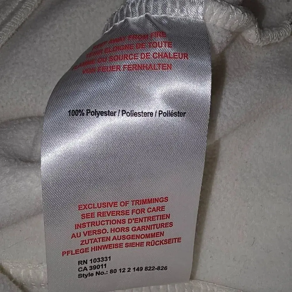 BMW Womens Cream Fleece Full Zip‎ Jacket Large - Image 5