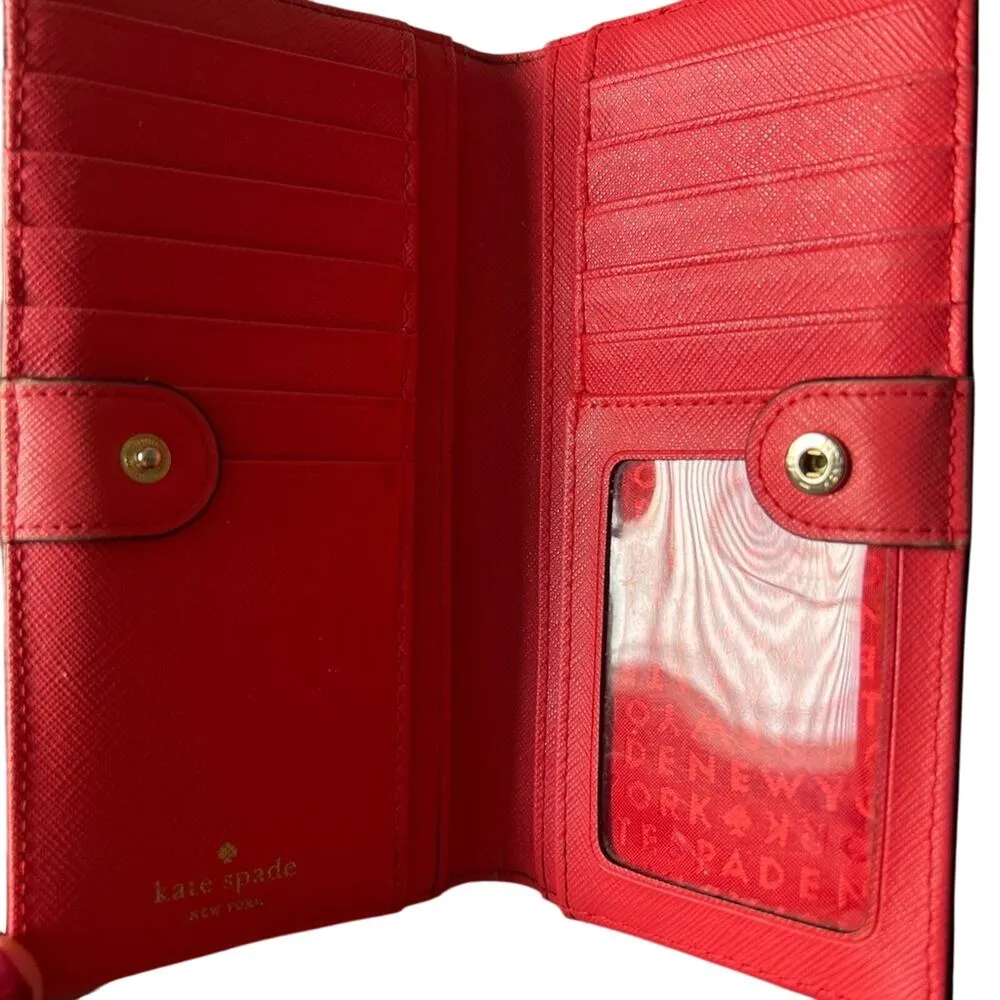 Kate Spade Saffiano Pink Leather Bi Fold Wallet - Image 4
