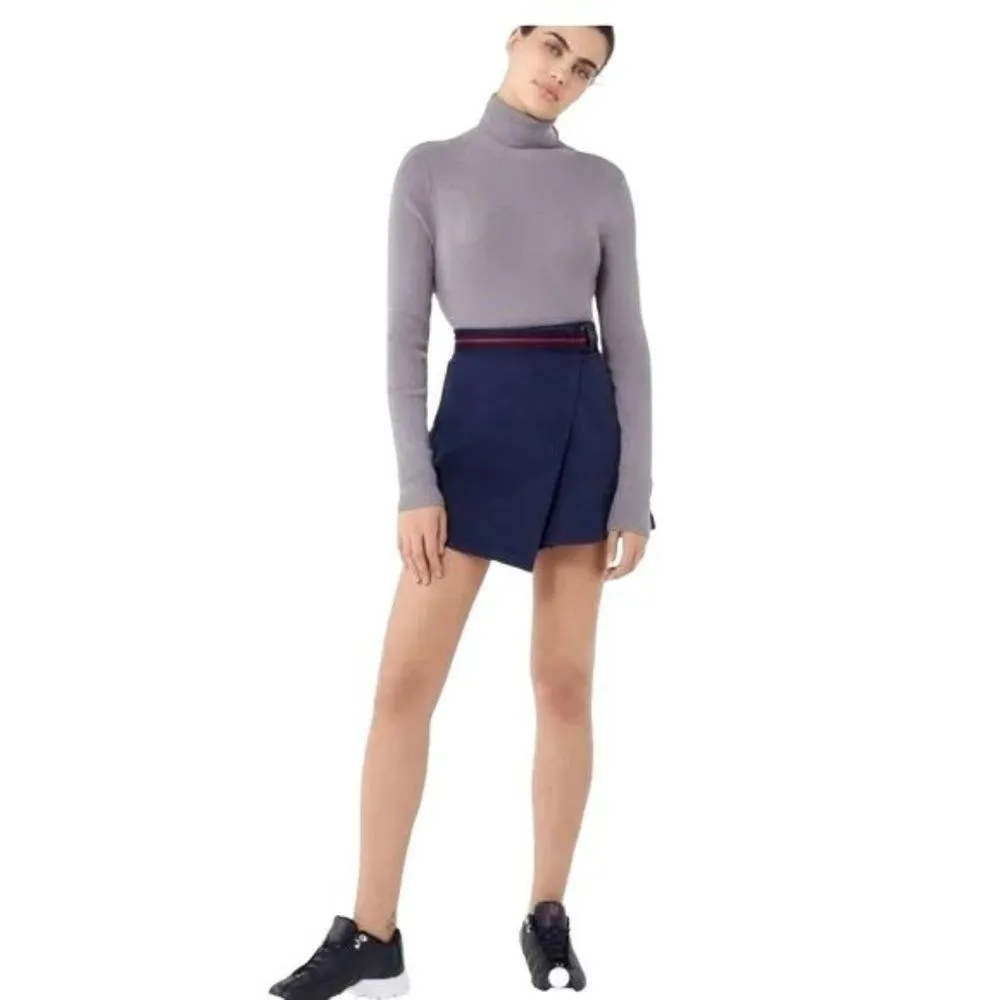 Urban Outfitters Naya Twill Buckle Belted Asymmetrical Wrap Mini Skirt - Image 4