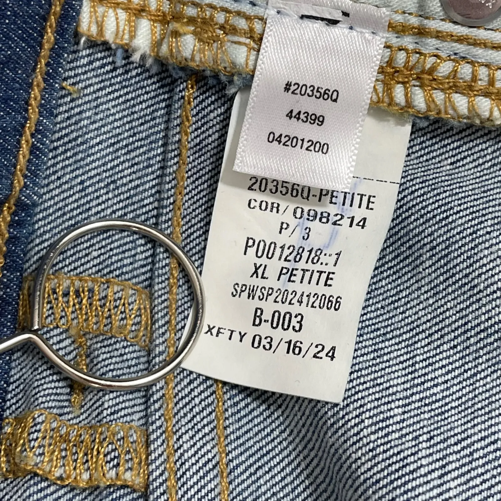 SPANX Petite Denim Jeans Ankle Straight Leg Medium Blue XLP Pull On - Image 6