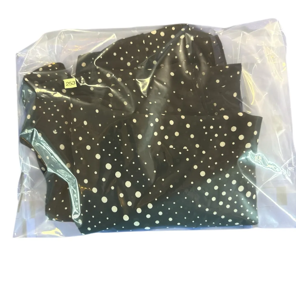 Tahari Black Midi‎ Skirt with White Dots - Image 7