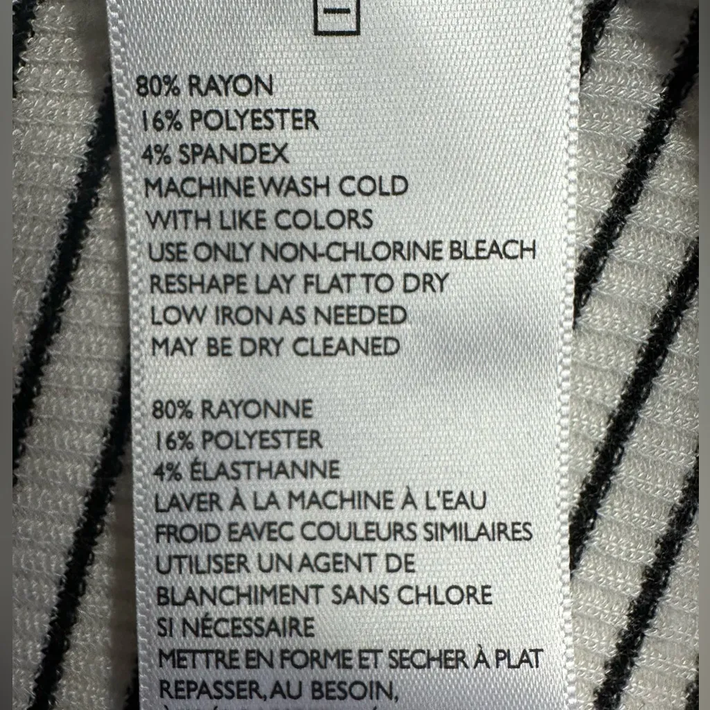 Urban Outfitters UO B& W Striped Stretchy Bodycon Off Shoulder Dress Size S‎ - Image 11