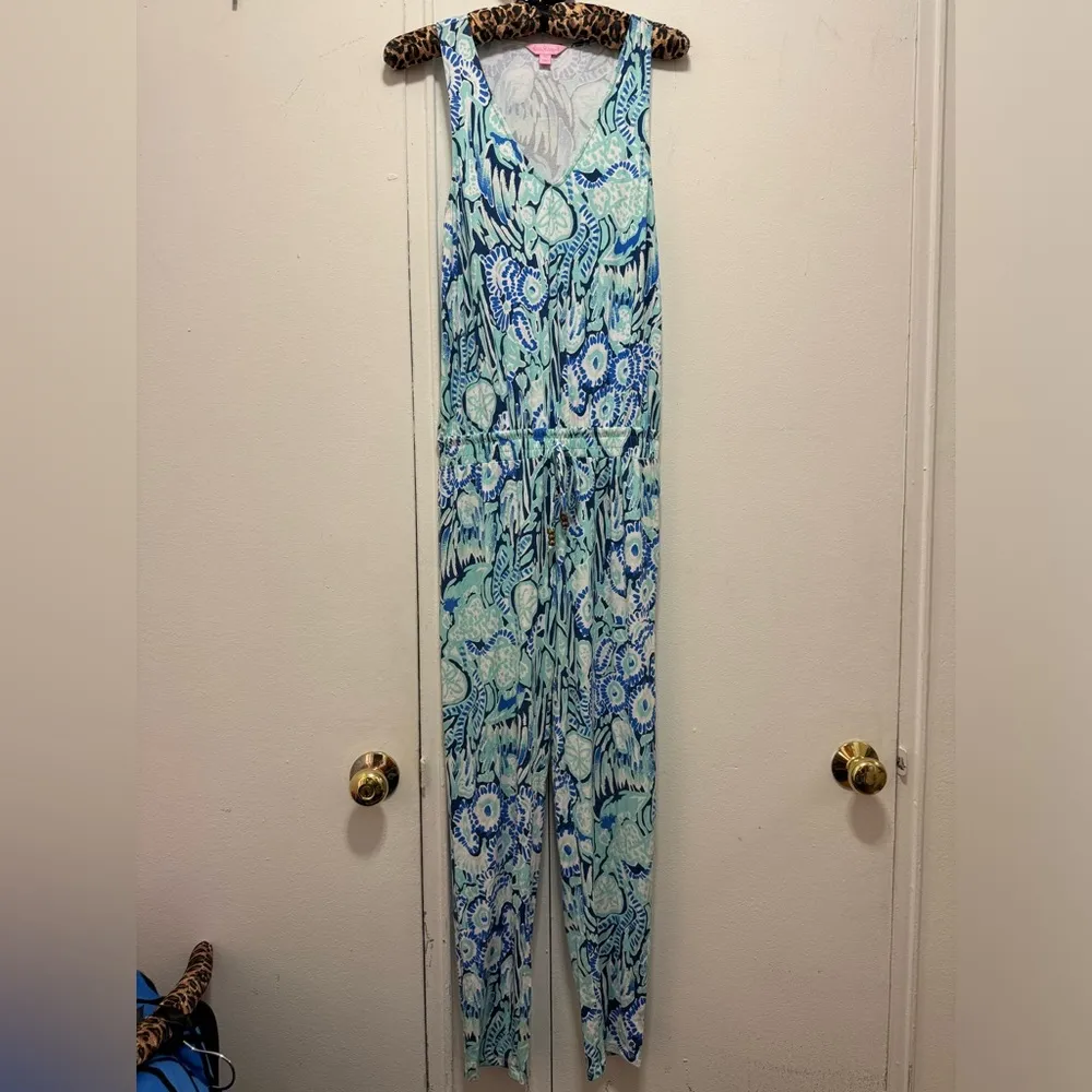 LILLY PULITZER Paulina Jumpsuit Royal Purple Koalafications Size XS Size US 4 - Image 8