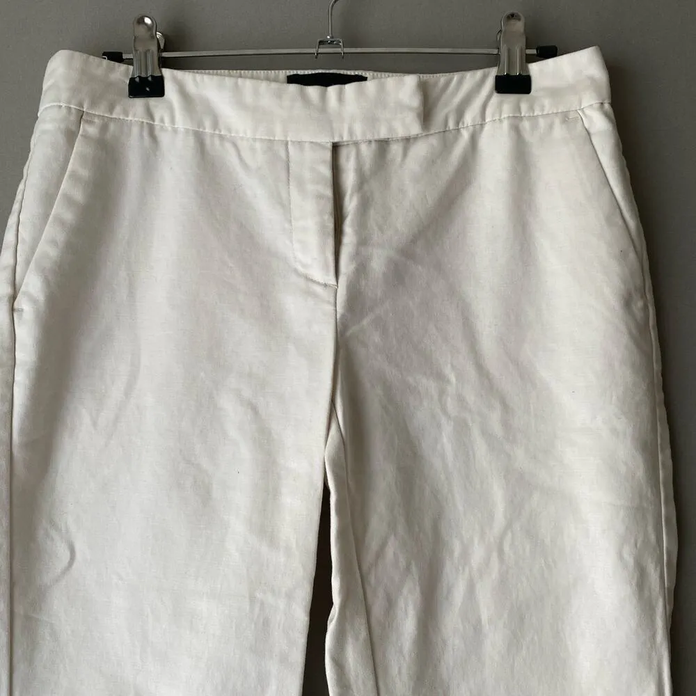Cynthia Rowley pants white cotton‎ casual minimalist preppy old money size 2 - Image 2