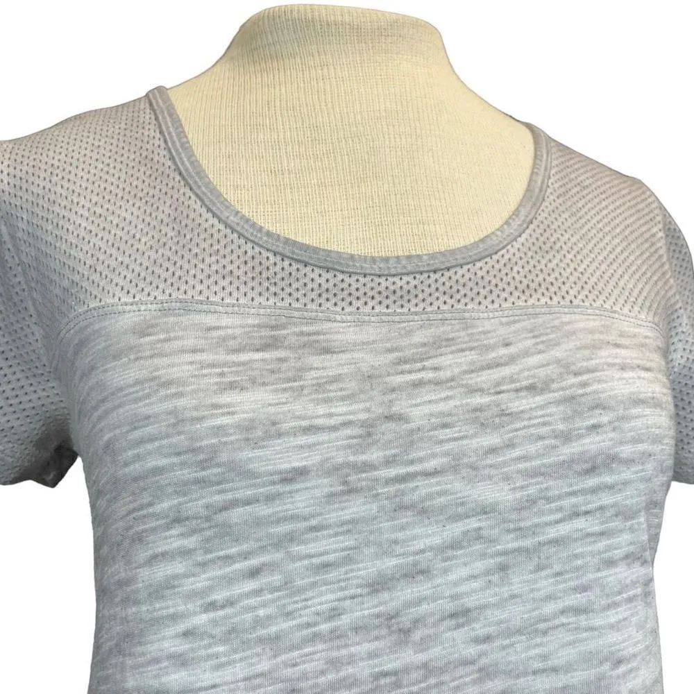 LORNA Jane ‘Cara’ Short Sleeve Open Back Tee Shirt In Heathered Gray Size Medium - Image 6