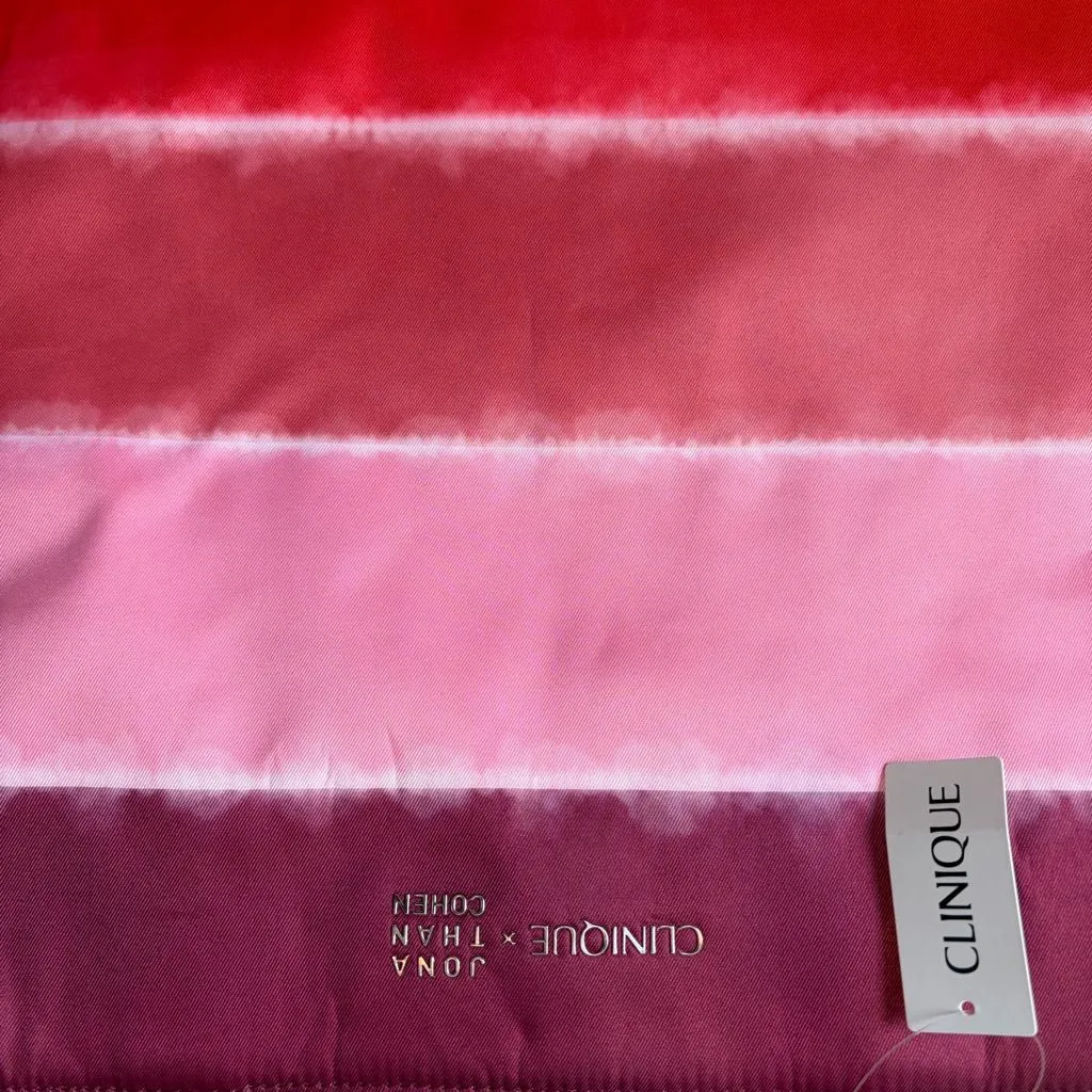 Clinique X Jonathan Cohen Limited Edition Red & Pink Ombré Tote NEW WITH TAGS - Image 6