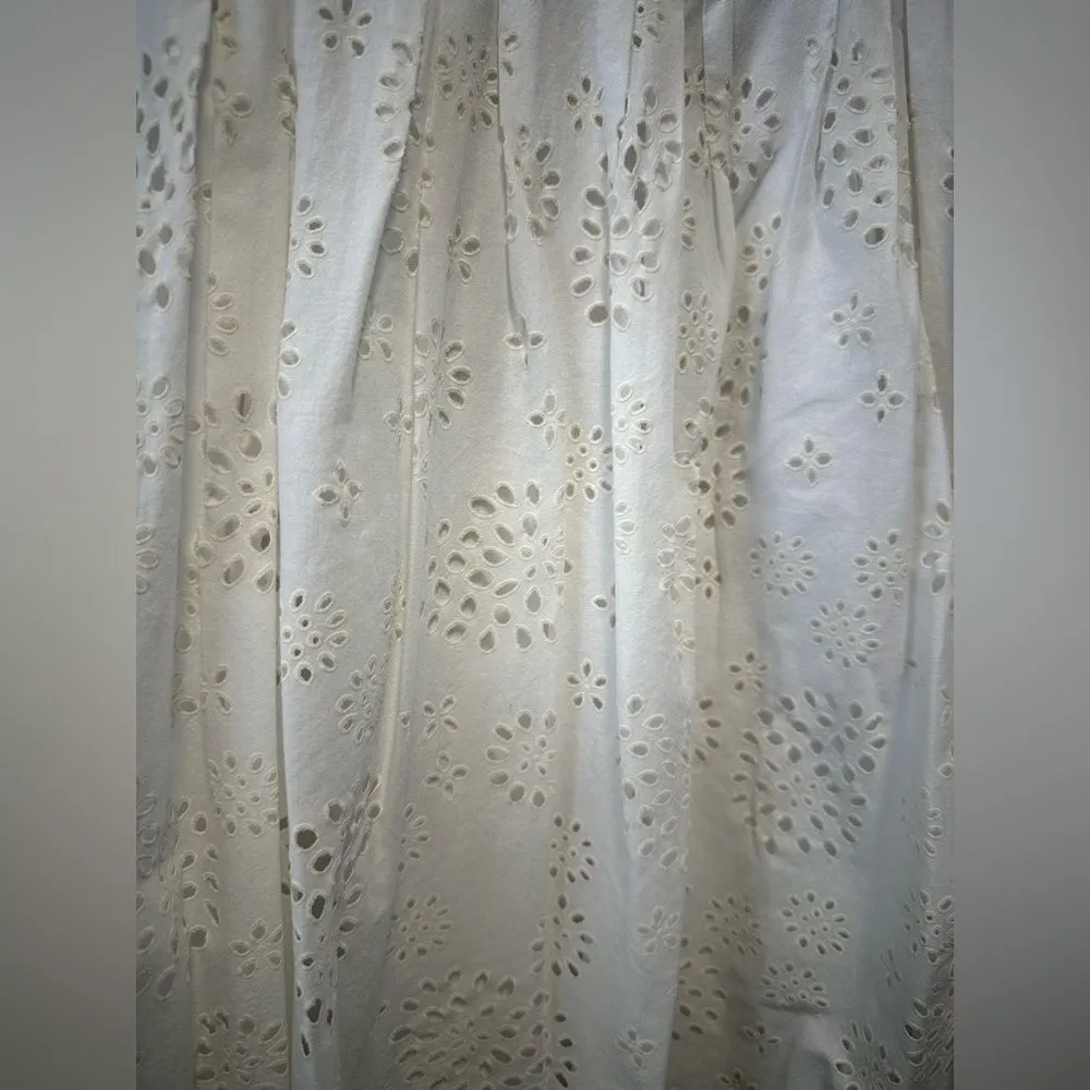 White Mini Dress with Tie Straps. Cutout (260) Size M - Image 2