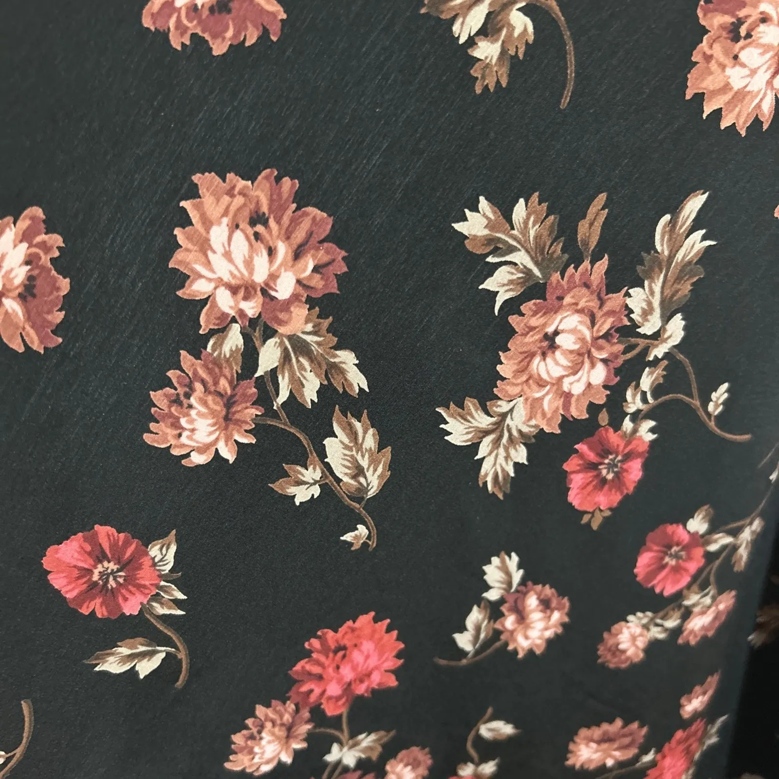 California Dynasty Size L Spaghetti Strap Black Floral‎ Nightie Vintage Size L - Image 6