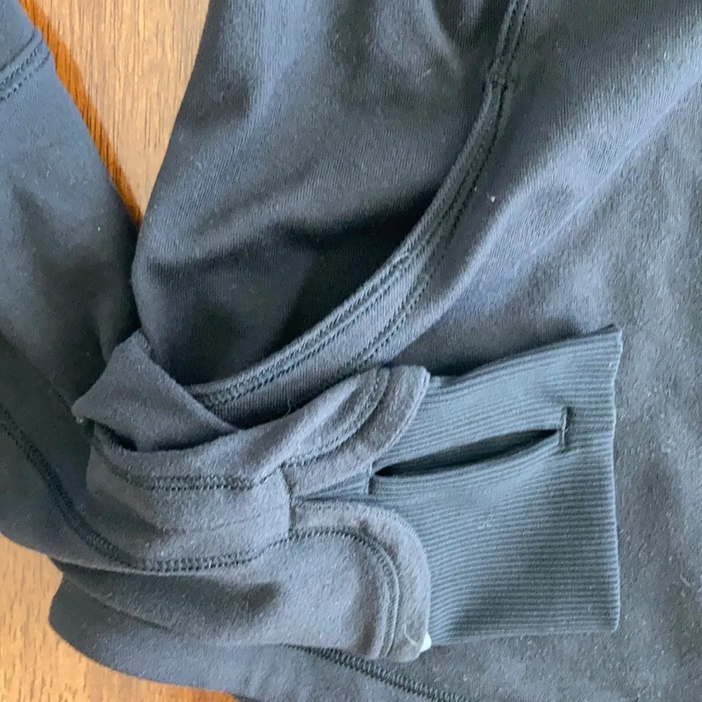 Lululemon Base Runner 1/2 Half Zip Pullover Sweater Black Size 4 OG Rulu VEUC - Image 12