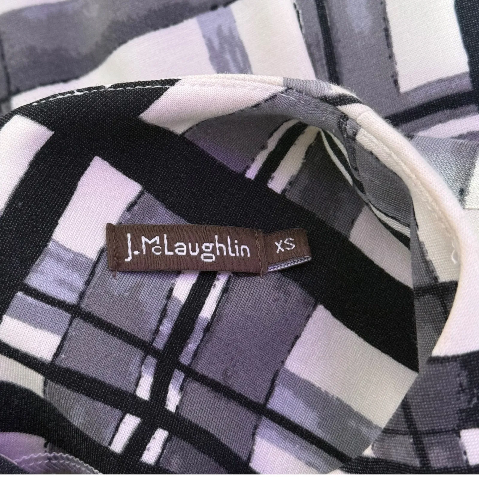 J.McLaughlin Devon Plaid Sleeveless Sheath Dress Size XS Stretch Office Retro - Image 5