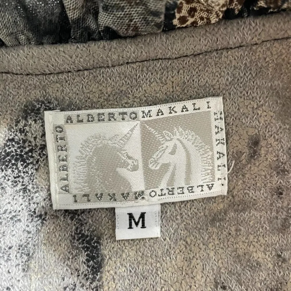 Alberto Makali Medium Sweater Cardigan Blazer Abstract Boho Lagenlook - Image 6