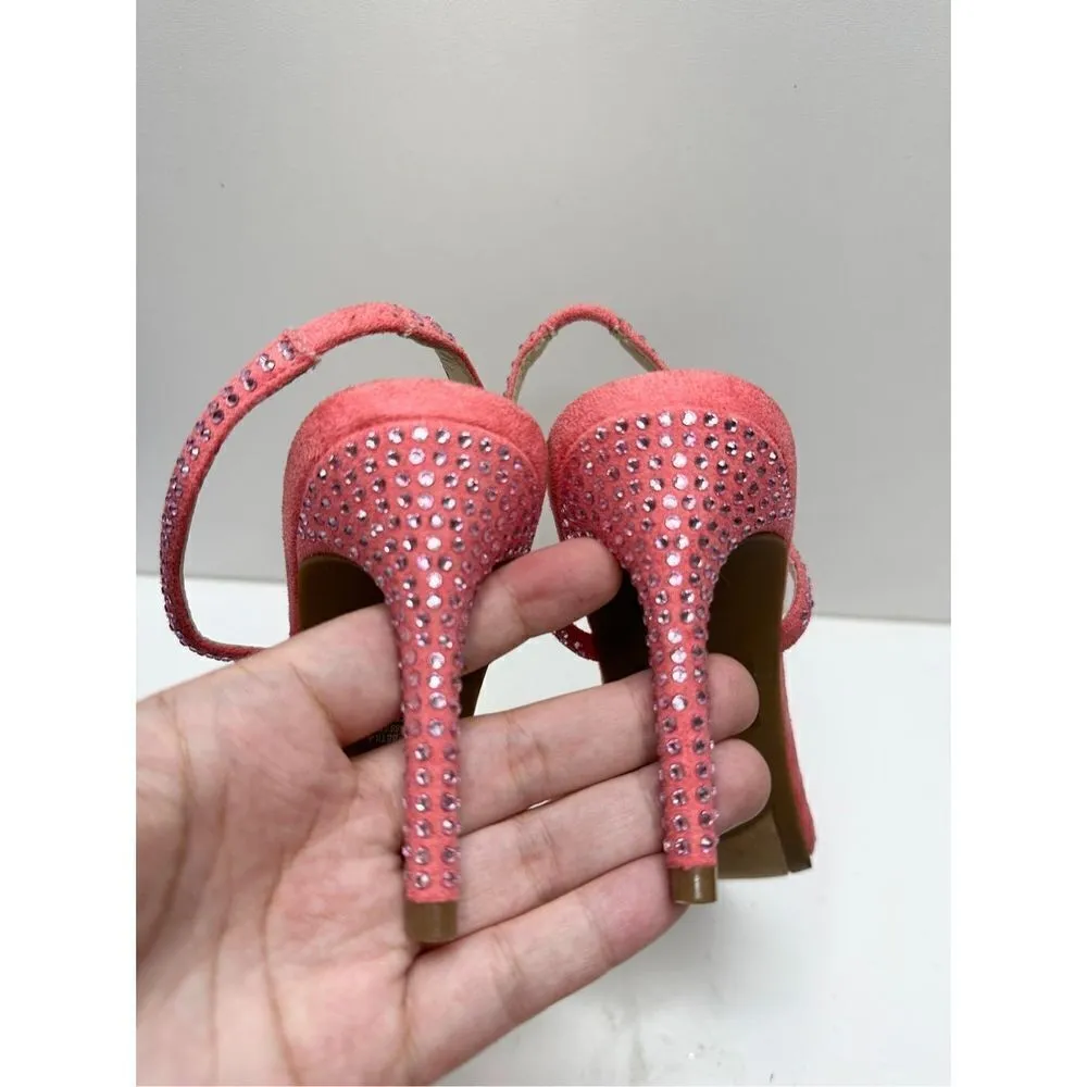 Marc Fisher Sandals Womens Size 8 Betila Slingback Heels‎ Rhinestone Accents - Image 9