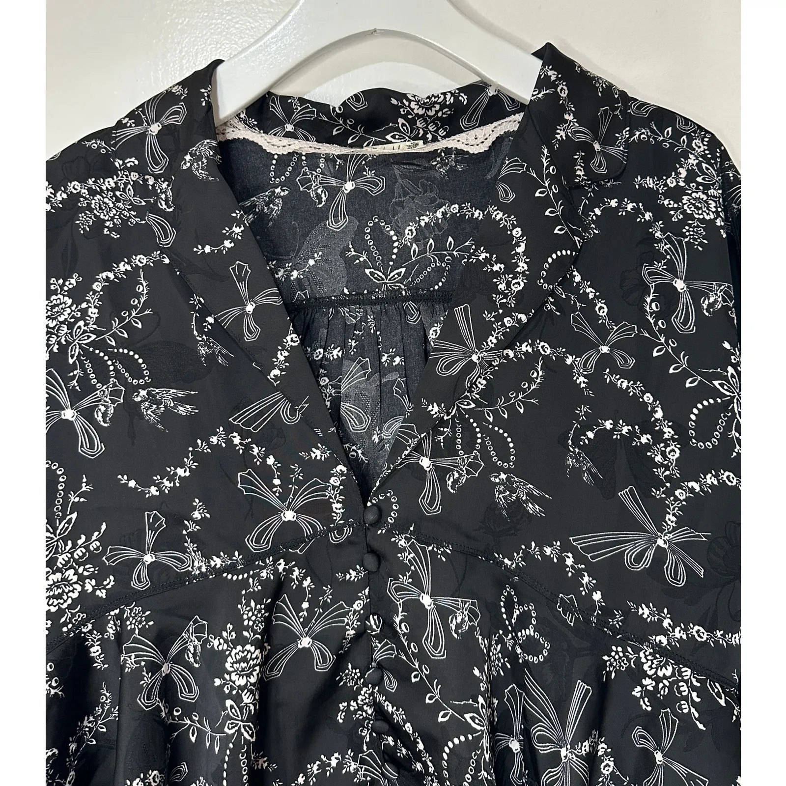 Free People Intimately Beauty Sleep Short Pajama Set 2 Piece Black Sz Small NWOT - Image 5