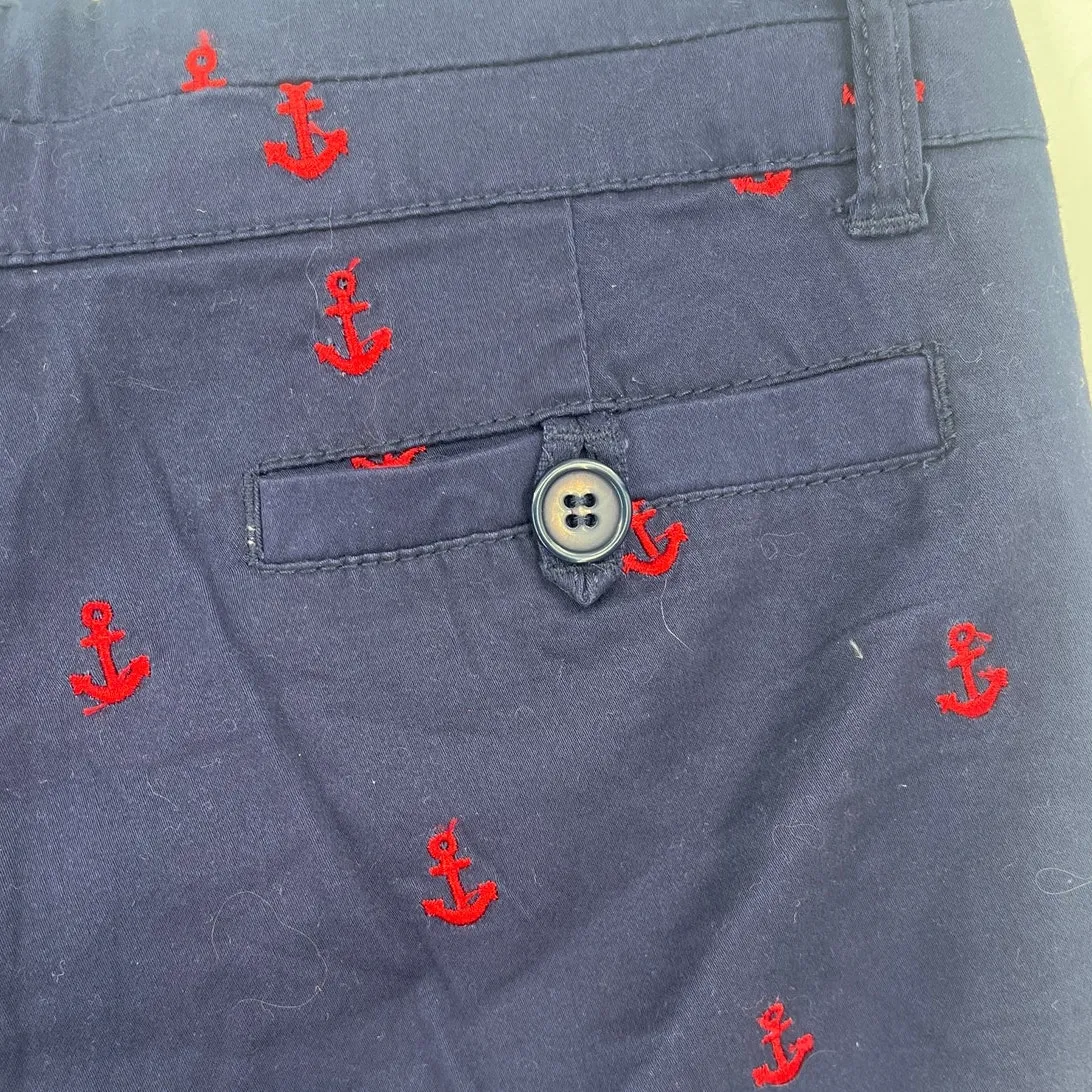 FSR Blue Anchor Embroidered Womens Shorts Sz 5 Nautical Preppy Coastal Summer - Image 7
