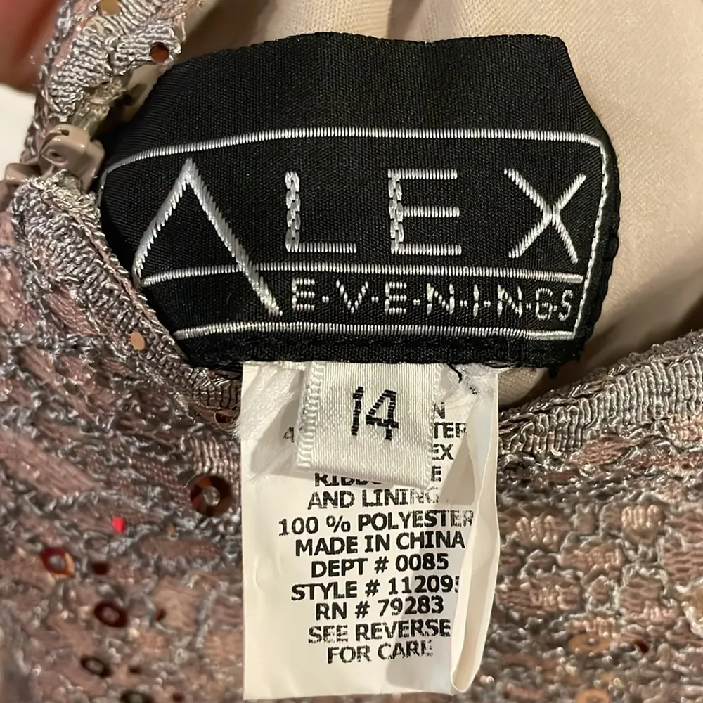 Women’s Alex Evenings Floral Sequin Dress - Image 4