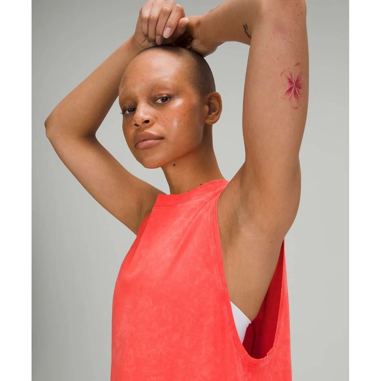 Lululemon All Yours Pima Cotton Tank Top in Cloudy Wash Flare Size 2‎ - Image 3