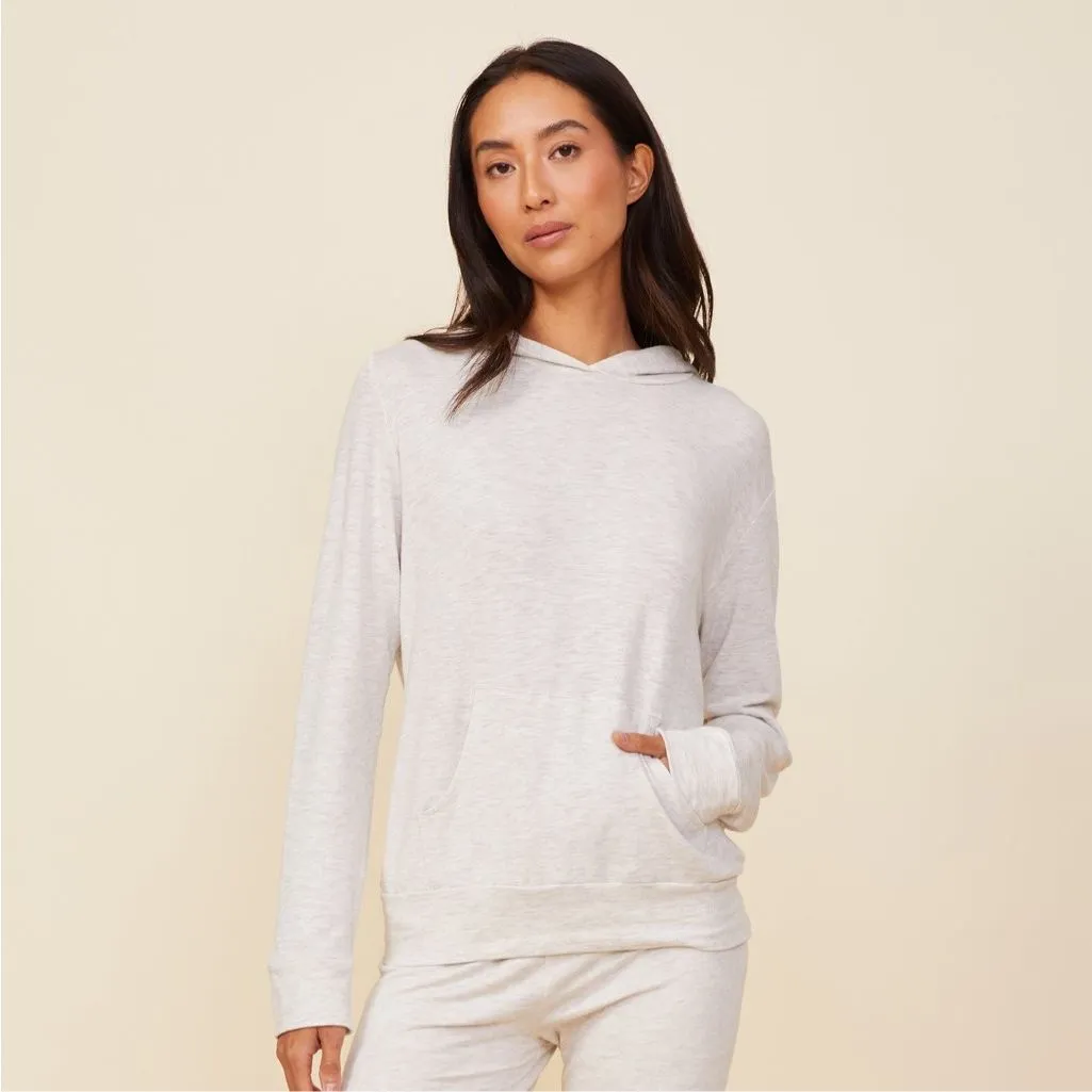 Monrow Women's Tan Super Soft Pullover Hoody Hoodie Hooded Sweatshirt Medium - Image 9