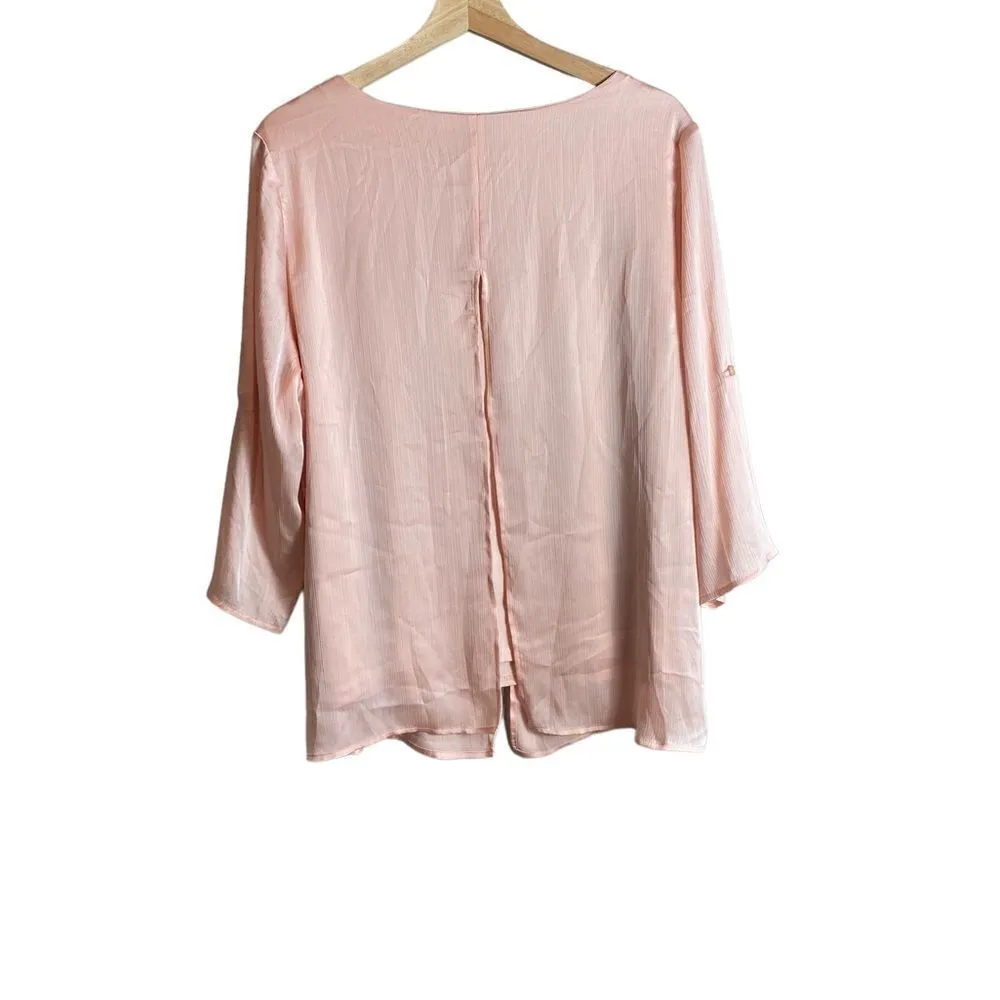 Chicos satin balet pink blouse NWT - Image 3