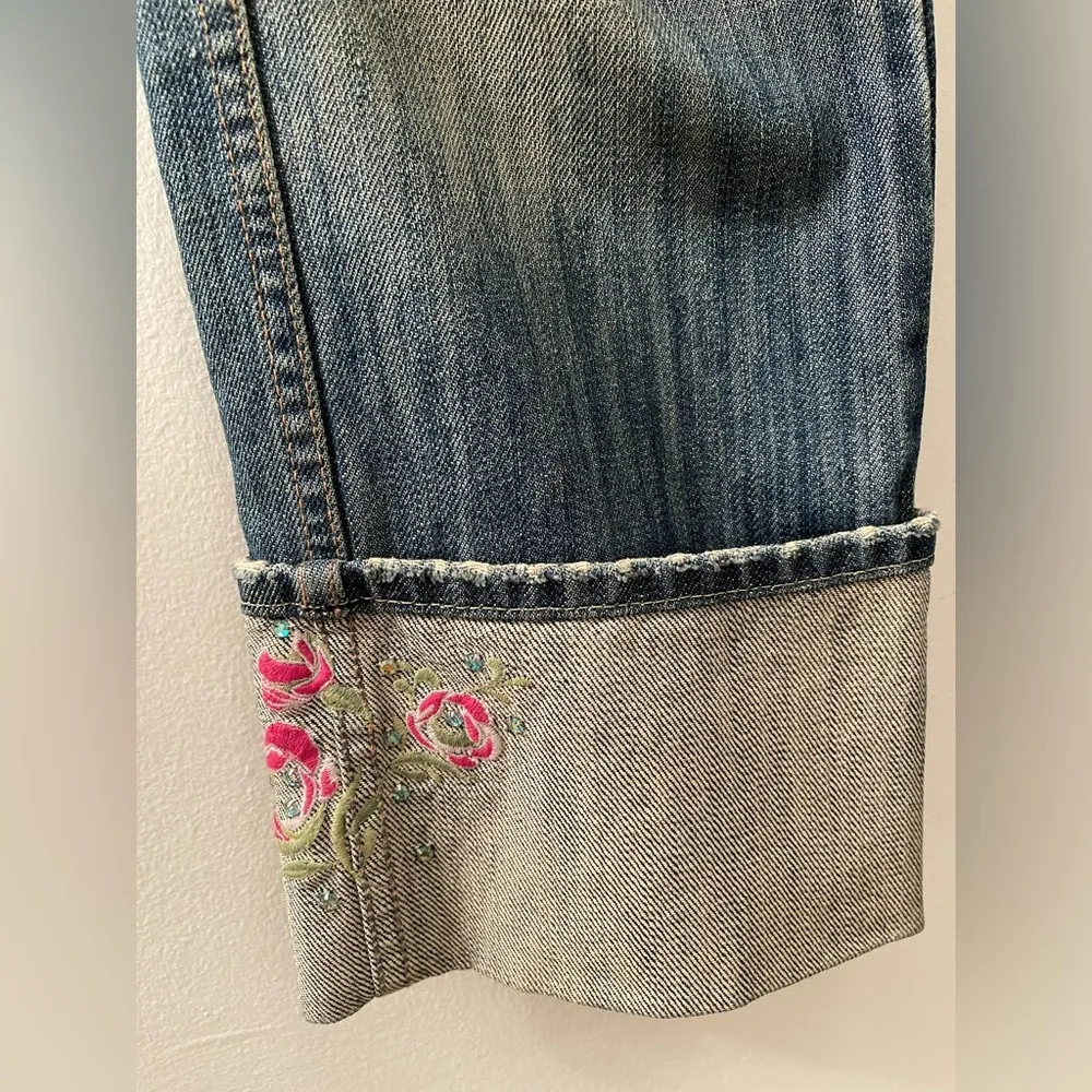 Guess Jeans Distressed Denim Embroidered Hem - Image 5