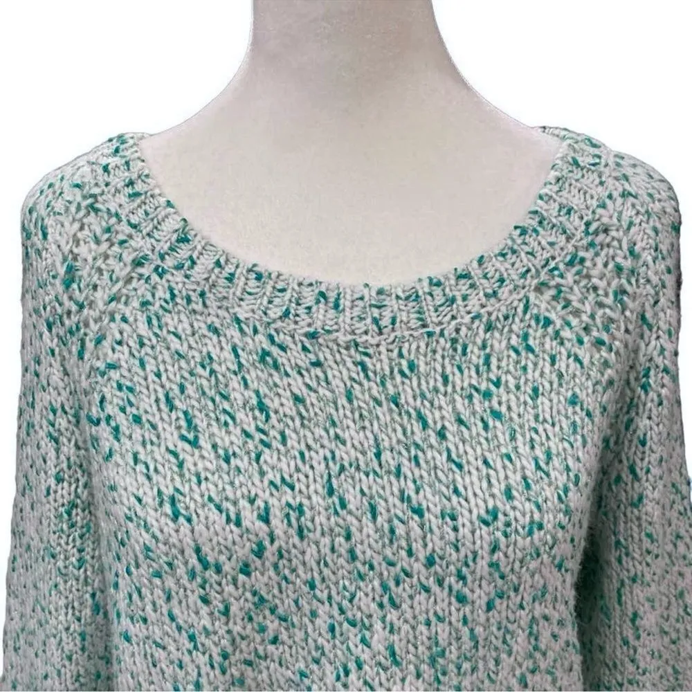St John’s Bay Mint Green & White Knit Scoop Neck Pullover Long Sleeve Sweater XL - Image 5