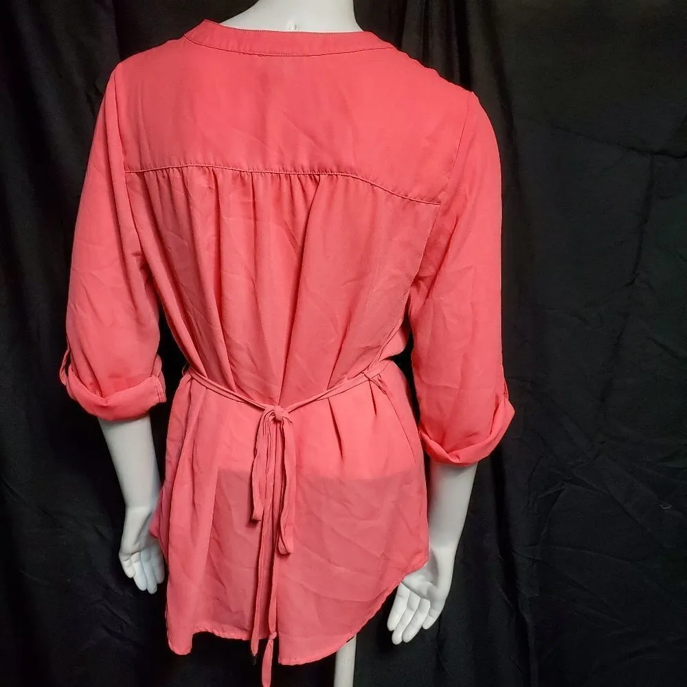 AB Studio  Pink Button Down Top (S) - Image 4