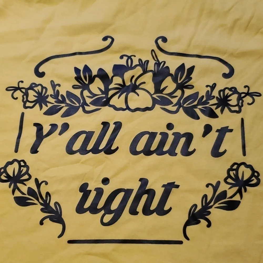 Yall ain't right Tshirt size M Yellow Size M - Image 2