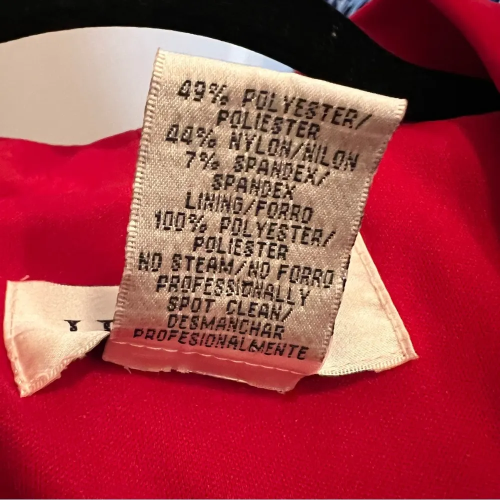 jr nites by carol lin Red Rhinestone Buttons Bow Pleated Top 18W - Image 7