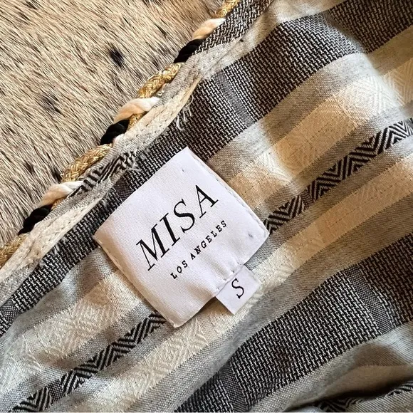MISA Fournier Striped Maxi Cotton Bohemian Dress‎ Size Small - Image 12