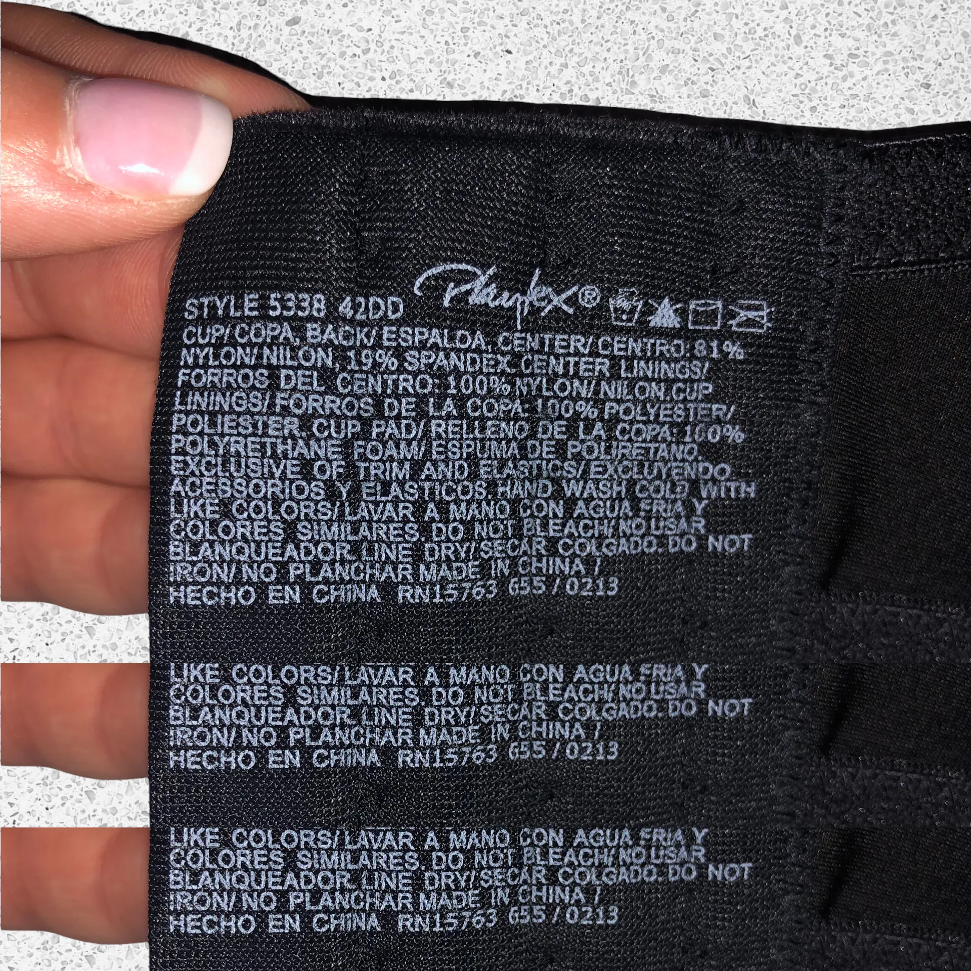 Playtex Black Full Coverage Underwire 42DD Bra - Image 6