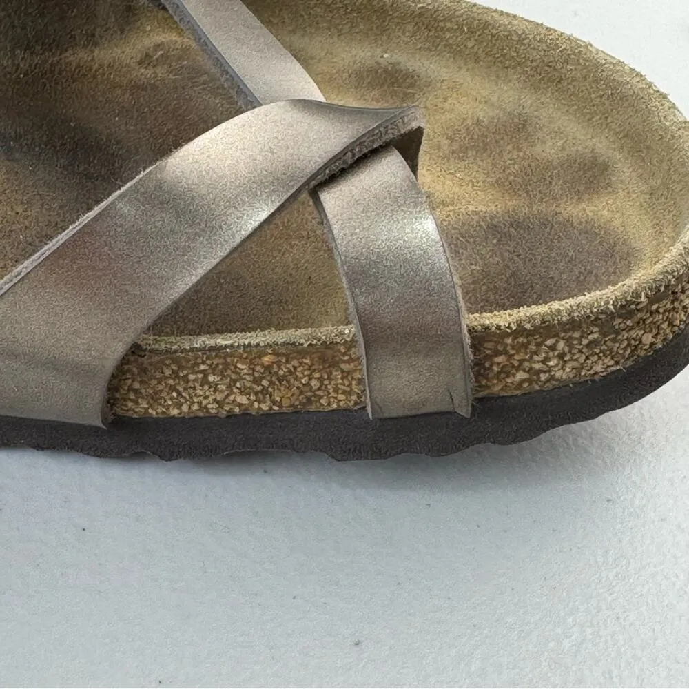 Birkenstock Mayari Birko-Flor Sandals Women’s Size 10.5-11 EUR 41 Cork Taupe - Image 4