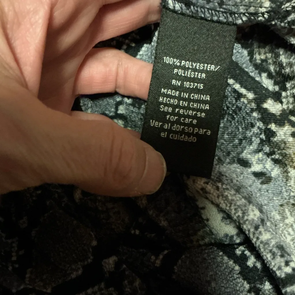 Zach & Rachel Snakeskin button down blouse - Image 3