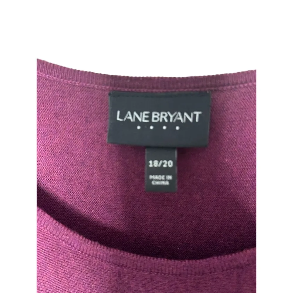 Lane Bryant Maroon Maroon Button Detail Dolman Sleeve Sweater Banded Hem 18/20 - Image 9