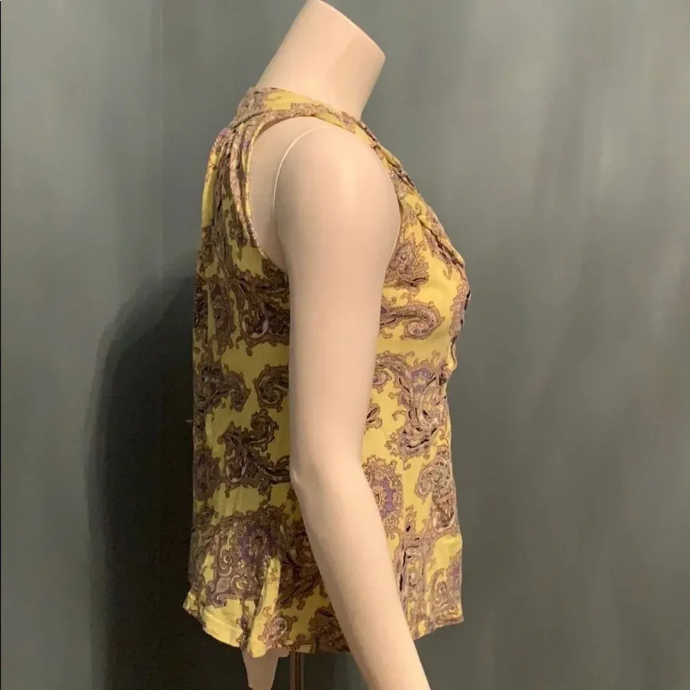 ANTHROPOLOGIE Akemi + Kin Hauraki Highlighter Yellow Paisley Tank - Image 3