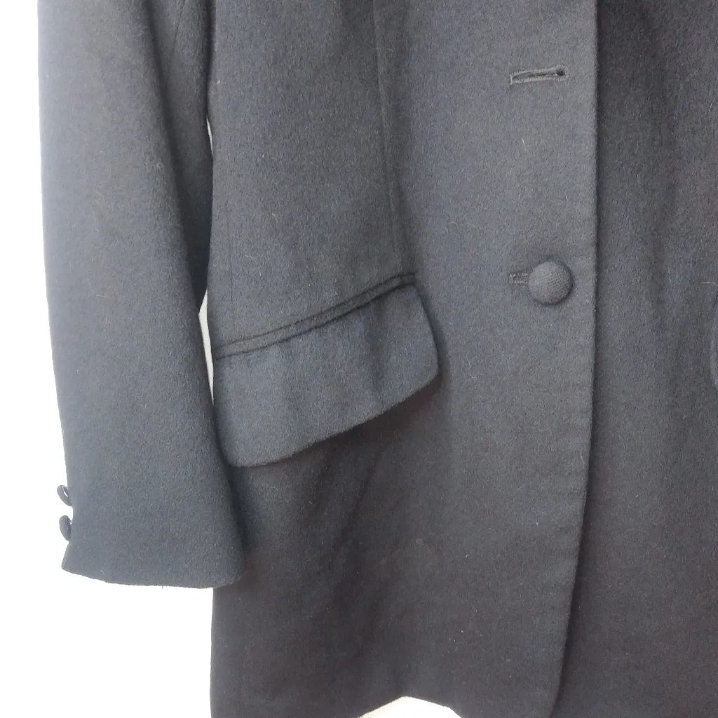 Express L Black Italian Wool Cashmere Coat - Image 9