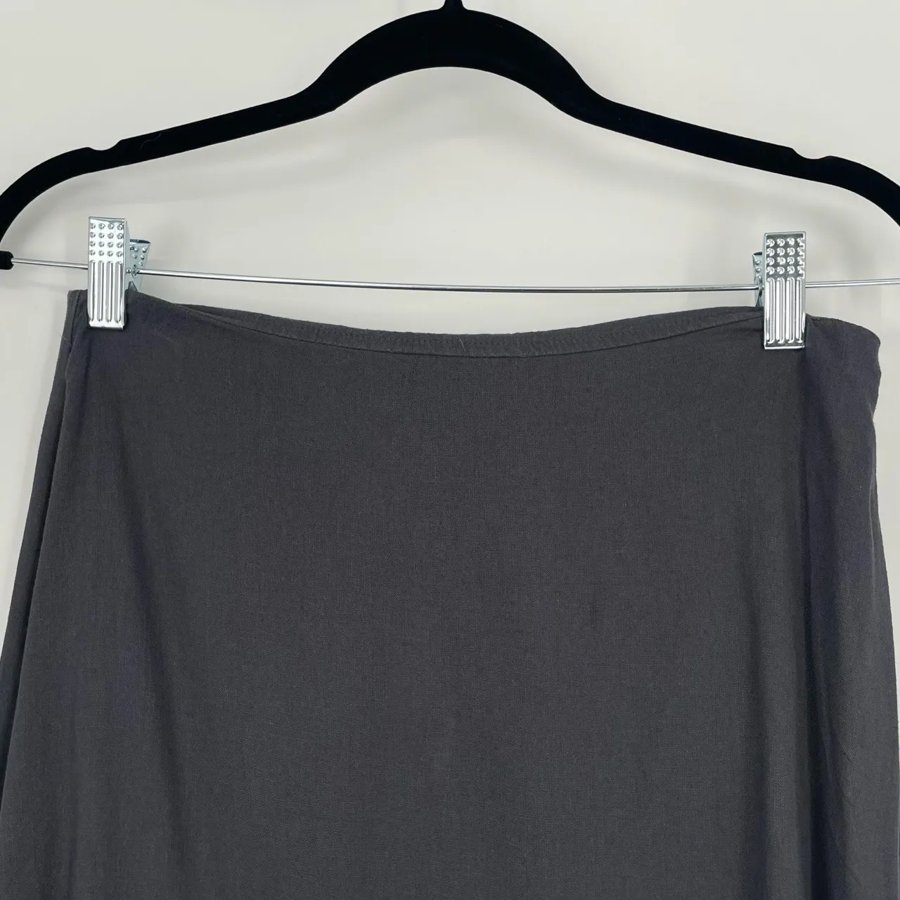 Splendid Women's Black Romantic Goth A-Line Sleek Minimalist Maxi Skirt XS - Image 6