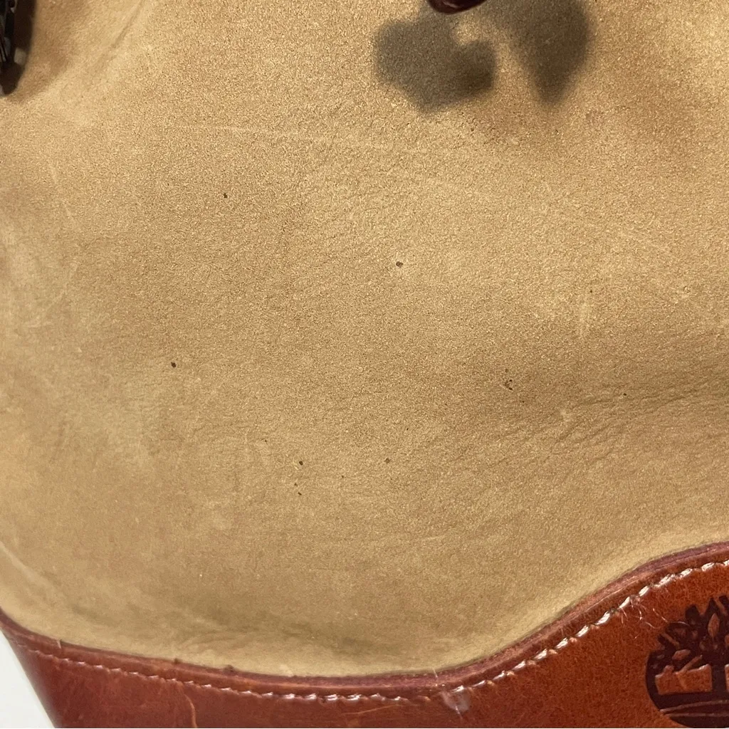 Timberland Vintage Suede Leather Bucket Bag | Crossbody Drawstring |‎ EUC - Image 14