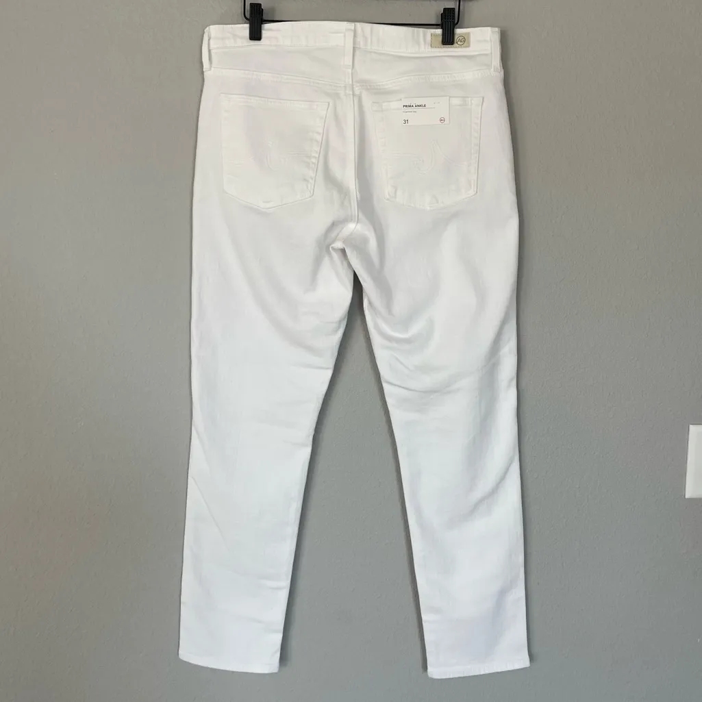 New! AG Adriano Goldschmied Prima Ankle Cigarette Leg Jeans in White - Size 31 - Image 5