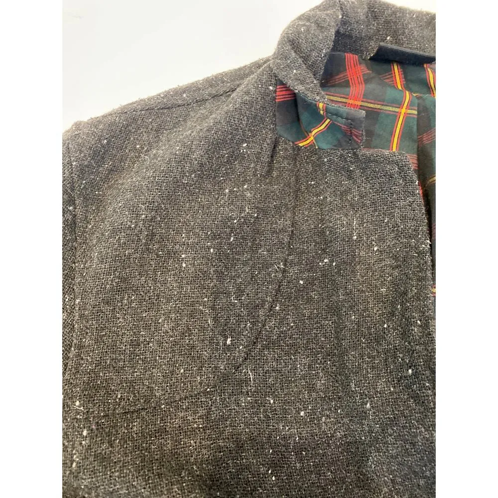 BDG Black Woven Button Down Women’s Oversized Blazer EUC Sz Sm Lined Polyester - Image 12