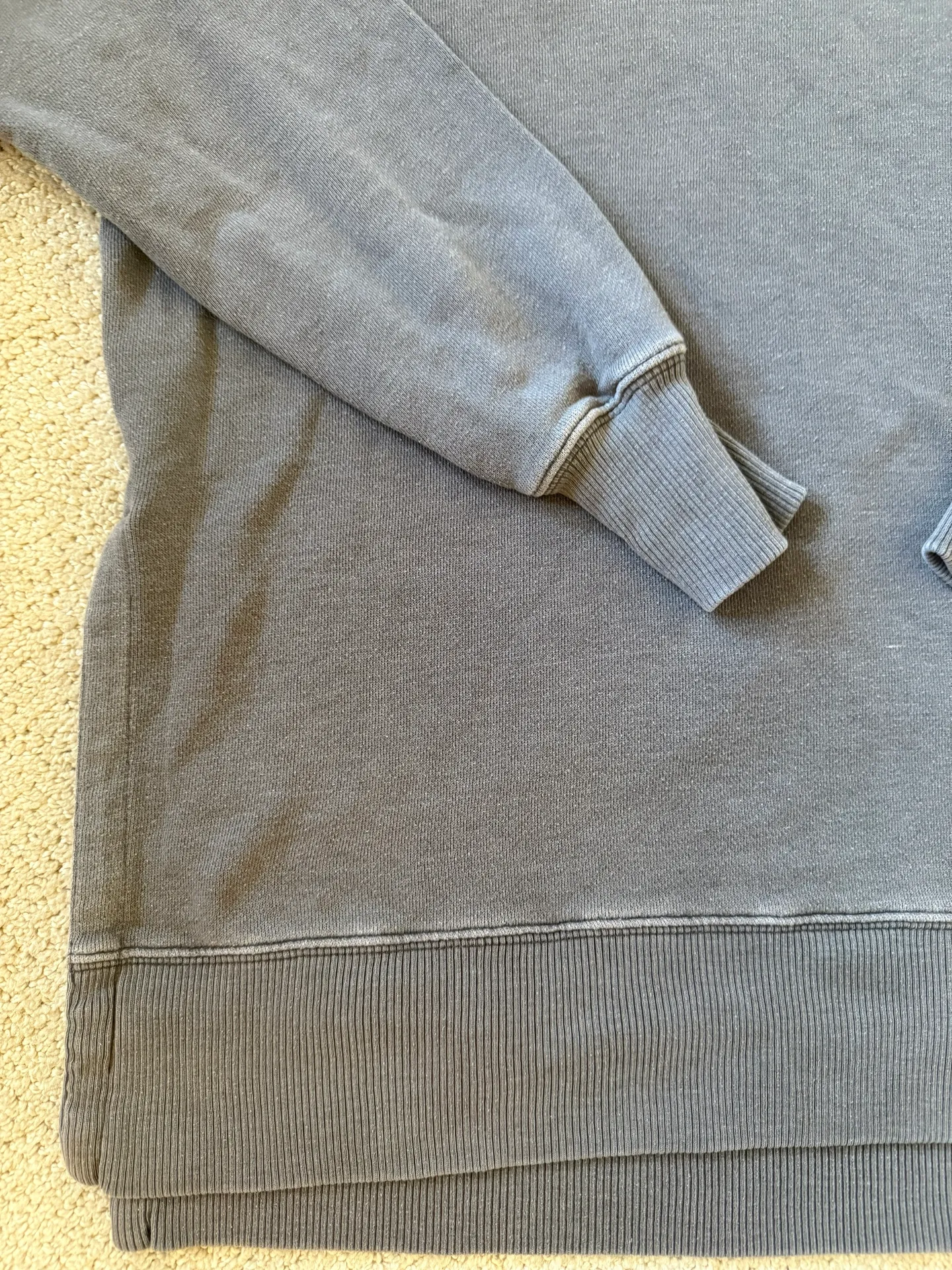Oversized Gray Crew Neck Sweatshirt - Image 2