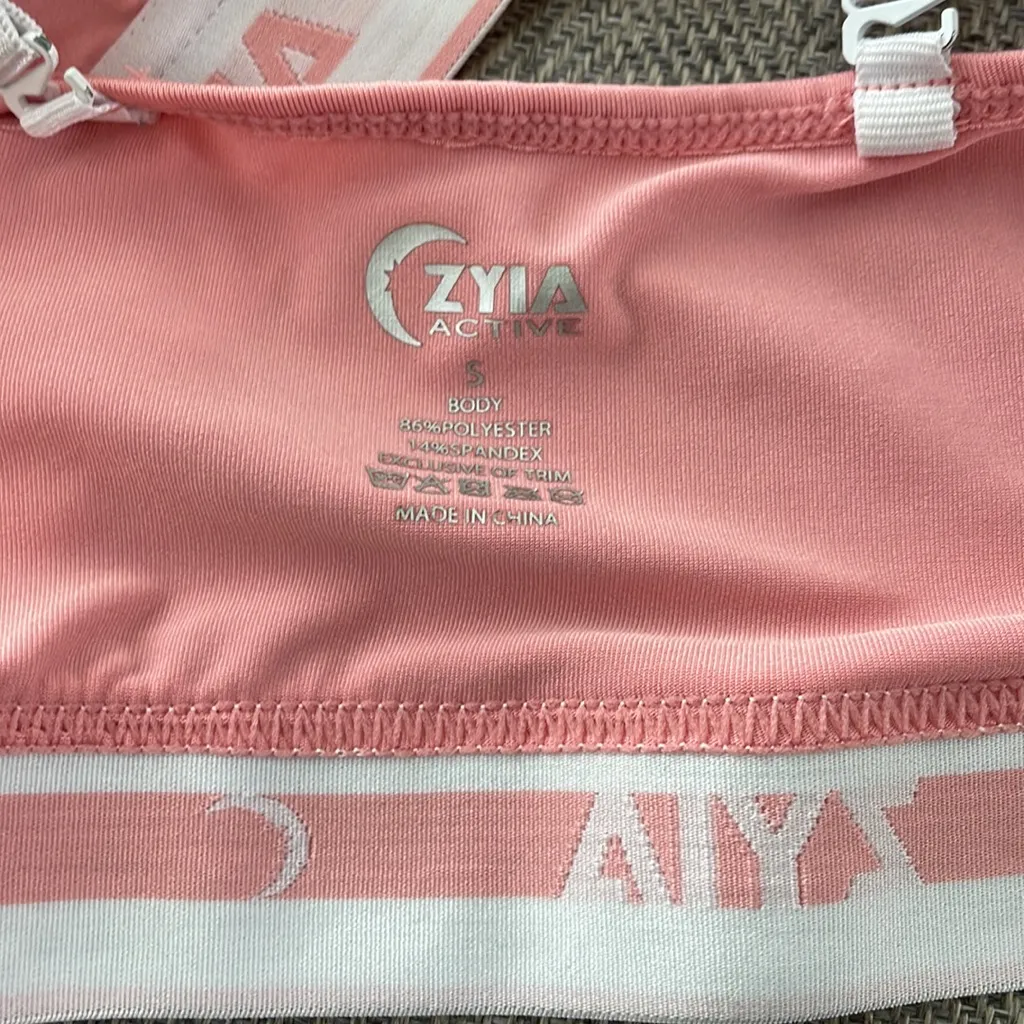 ZYIA Women’s Classic Pink Active Comfort Lighweight Sports Bra Size Small - Image 3