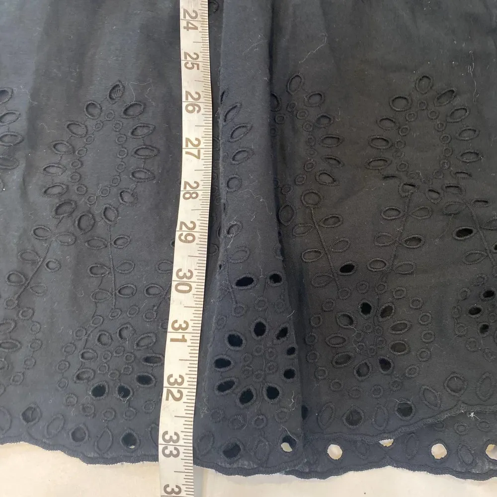 Universal Thread Black Eyelet Mini Dress Puff Sleeve NWT Sz M Cotton - Image 13