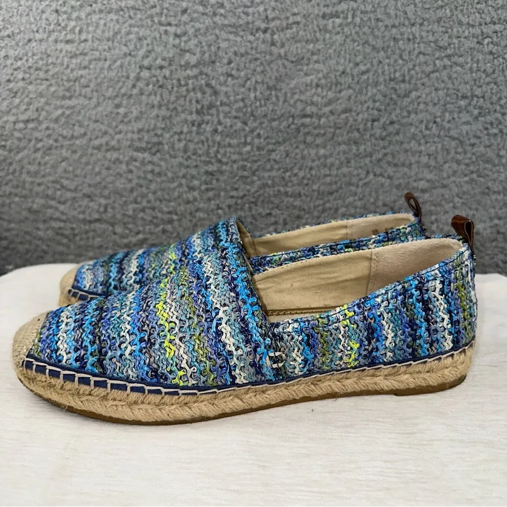 Sam Edelman Shoes 9M Blue Womens Khloe Espadrille Slip On Mini Wedge Sandals - Image 8