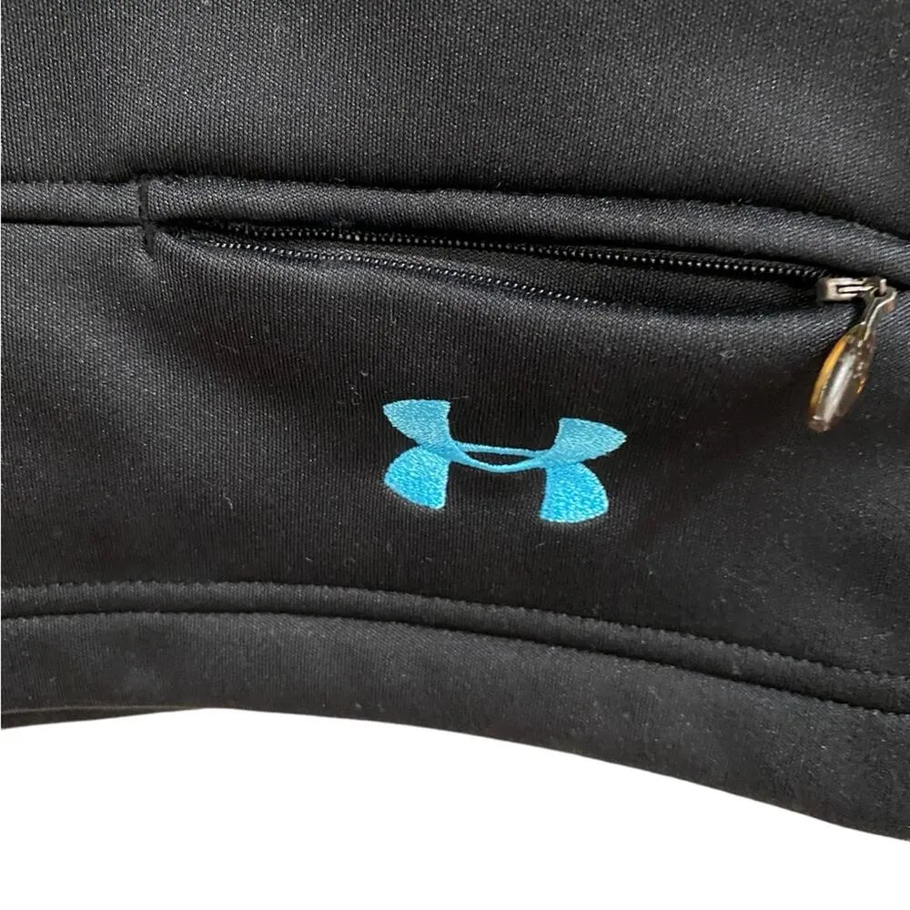 Under Armour Black Quarter Zip Pullover Sz M - Image 5